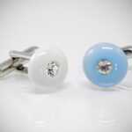 ROUND CUFFLINKS WITH DIAMONDS 580