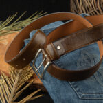 ITALIAN CLASSIC LEATHER LIGHT BROWN BELT