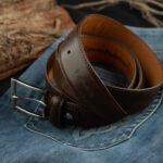 PURE LEATHER ITALIAN BROWN BELT