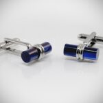 CUFFLINKS WITH COLORED CYLINDER 661