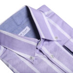 Mc Laurent Italian Shirt (Purple White)