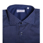 Mc Laurent Italian printed circle Shirt (Navy Blue)
