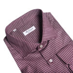 Mc Laurent Italian Dot Shirt  (Maroon)