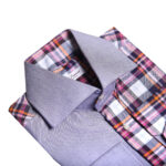 Mc Laurent Italian two tone Shirt (Check Gray)