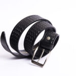 ITALIAN CLASSIC BLACK LEATHER BELT